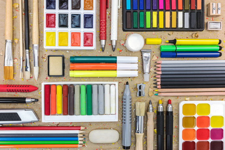 picture of variety of art supplies