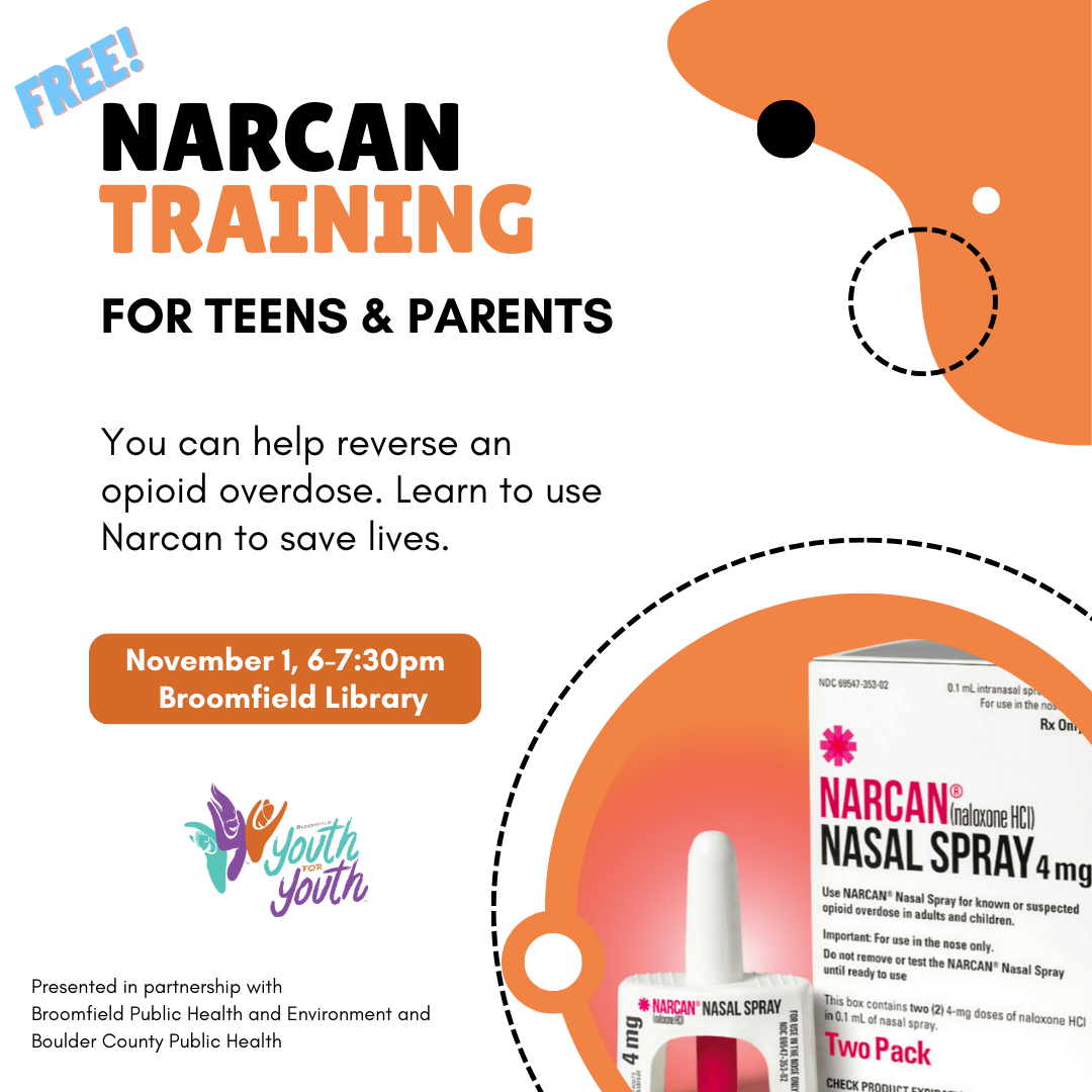 Narcan Training November 1, 6-7:30 p.m.