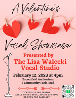 Lisa Walecki Valentines Vocal Showcase poster