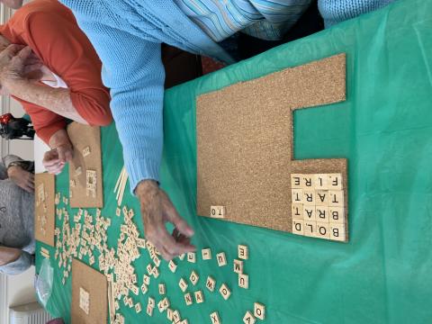 Scrabble tile coaster