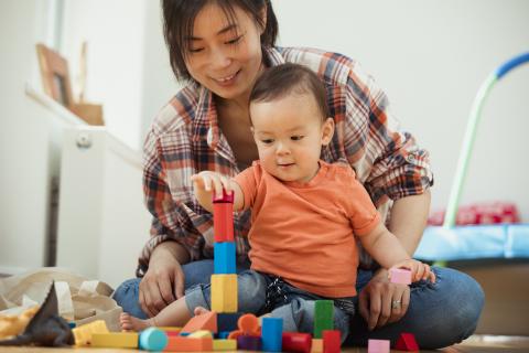 Parent and child stack block toys